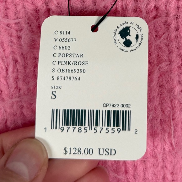 Free People Flurry Pink Teddy Bear Sweater - Picture 8 of 8